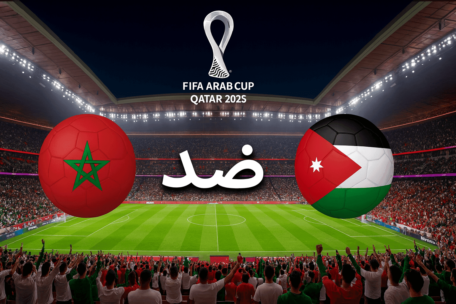 نهائي كأس العرب 2025 المغرب والأردن
