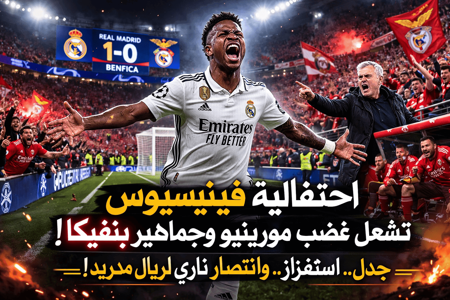 احتفالية فينيسيوس أمام بنفيكا